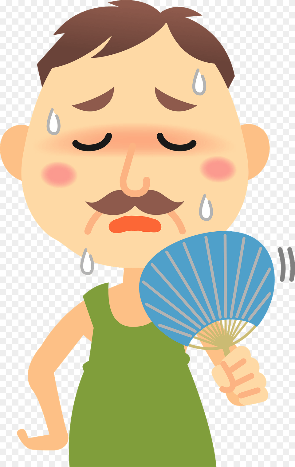 Old Man Is Hot And Sweating Clipart, Person, Portrait, Face, Photography Png Image