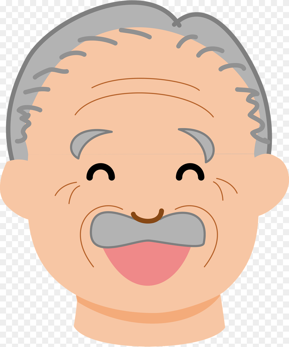 Old Man Is Laughing Clipart, Head, Person, Baby, Face Png Image