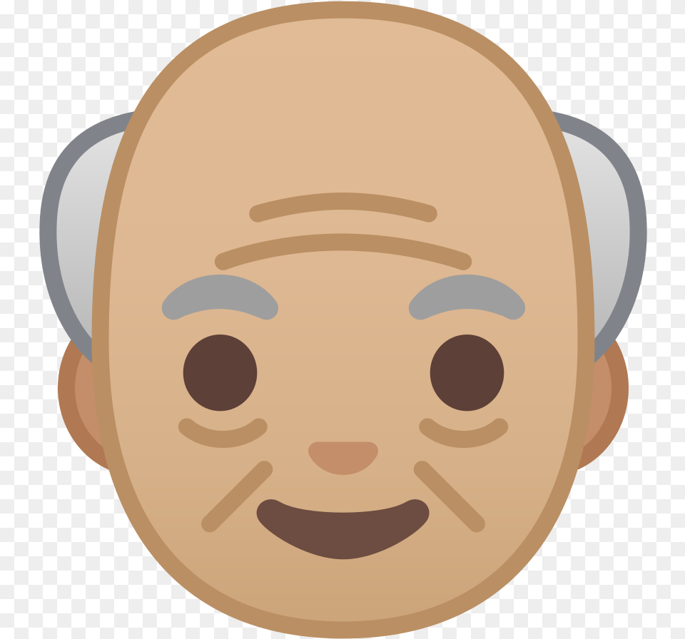 Old Man Medium Light Skin Tone Icon Old Man Emoji, Head, Person, Face Png Image