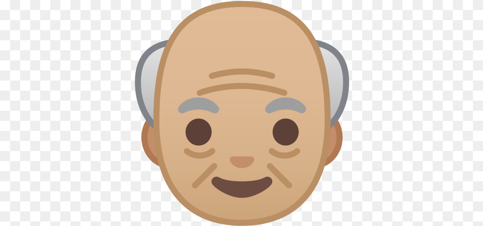 Old Man Medium Light Skin Tone Old Man Emoji, Head, Person Png Image