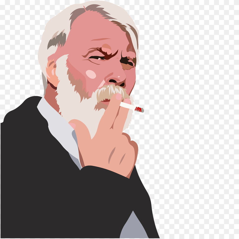Old Man Smoking Clipart, Face, Head, Person, Smoke Free Png