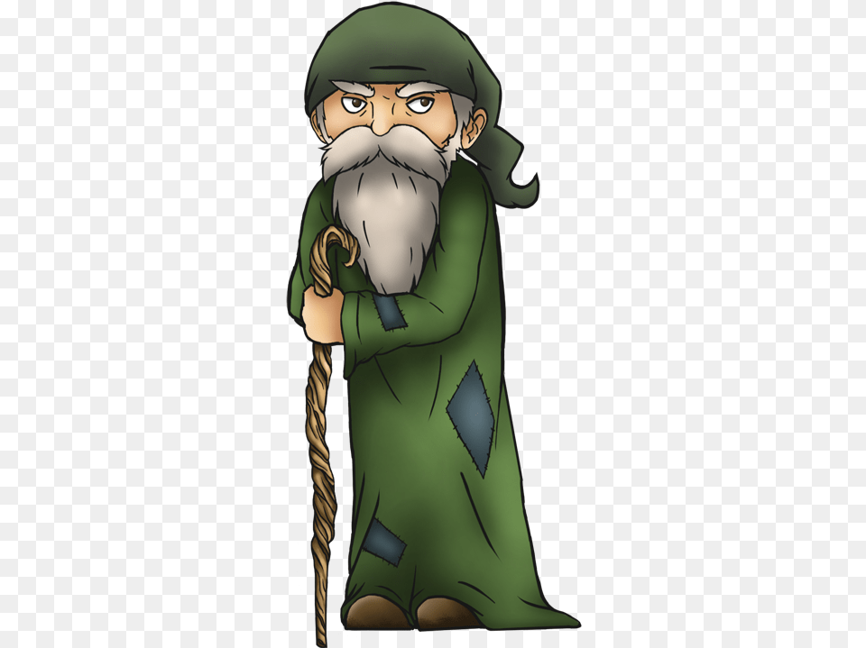Old Man Sprite Anime Old Man, Person, Elf, Face, Head Free Png Download