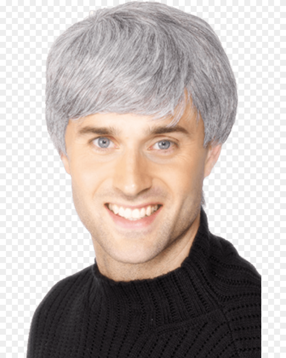 Old Man Wig Dad With Grey Hair, Adult, Face, Head, Male Free Png