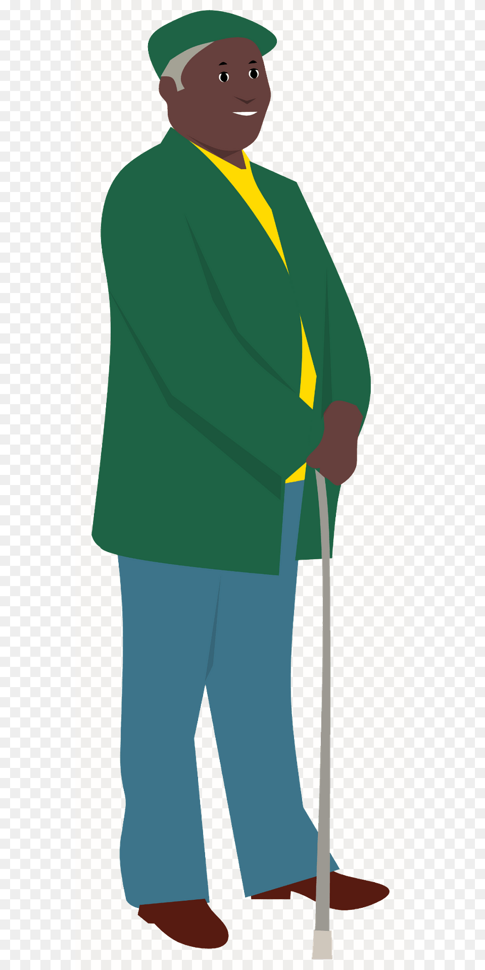 Old Man With A Cane Clipart, People, Person, Adult, Male Free Png Download