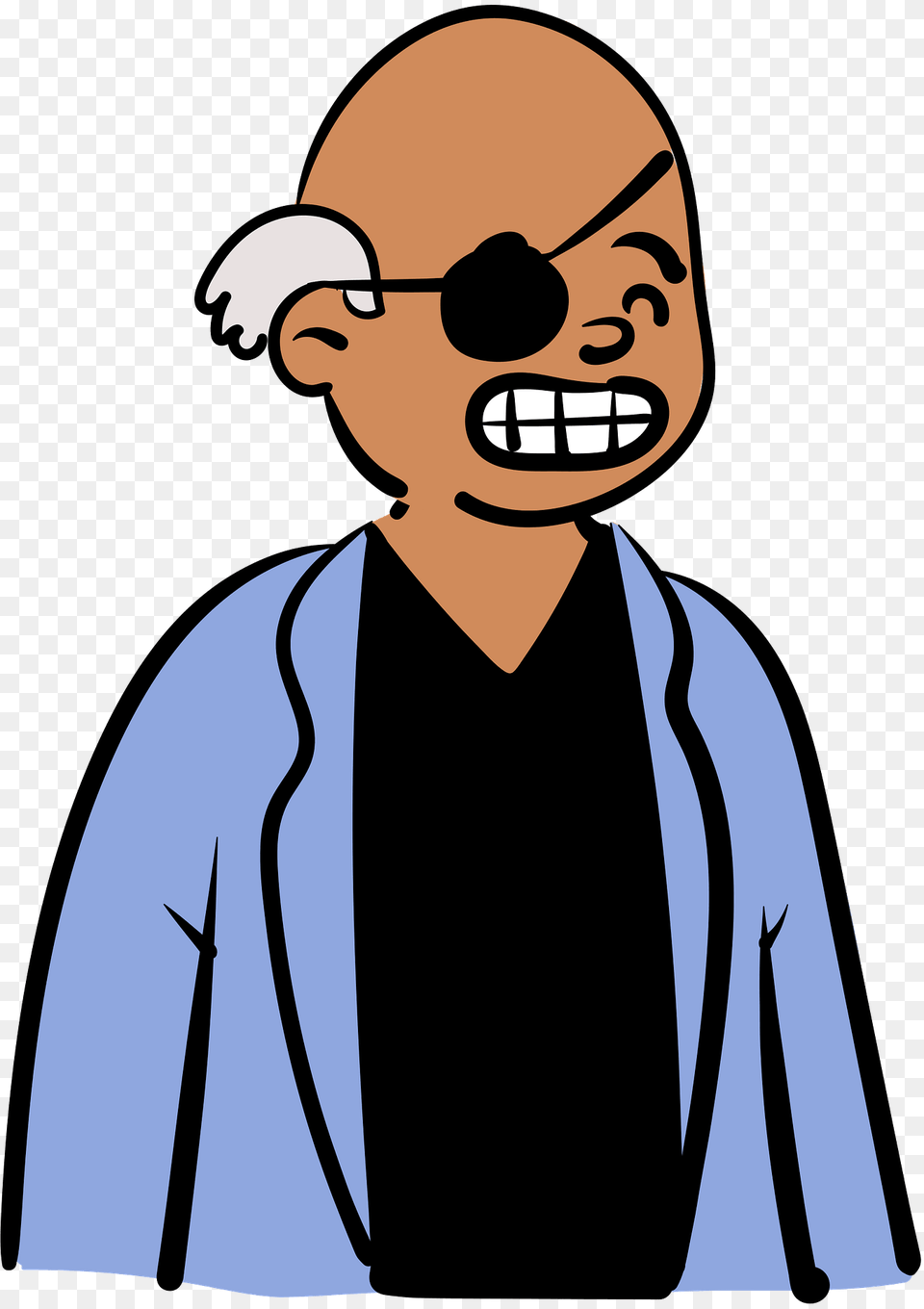 Old Man With An Eyepatch Clipart, Adult, Male, Person, Cartoon Free Png