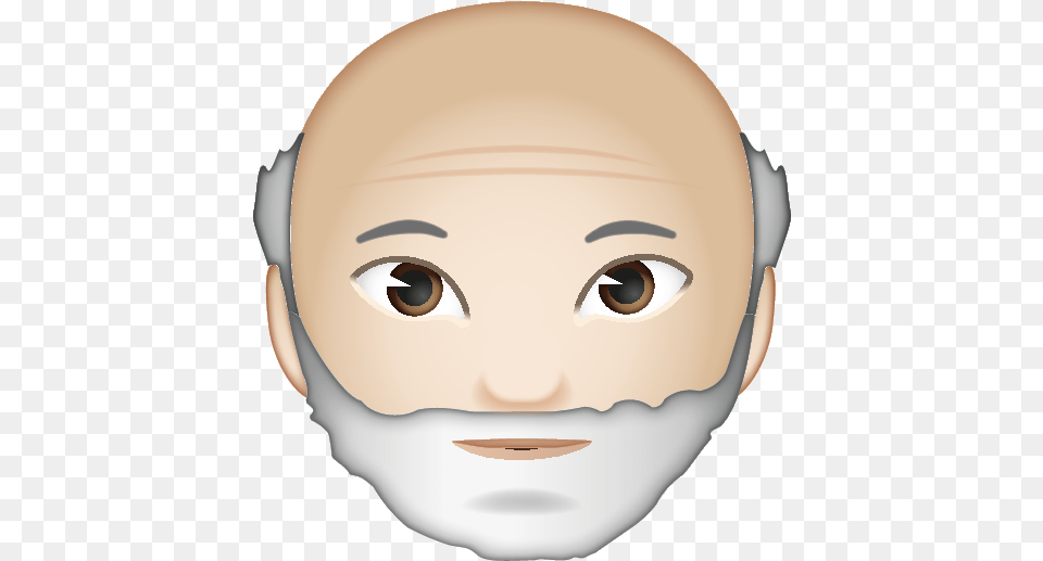 Old Man With Beard Emoji, Photography, Baby, Face, Head Png Image