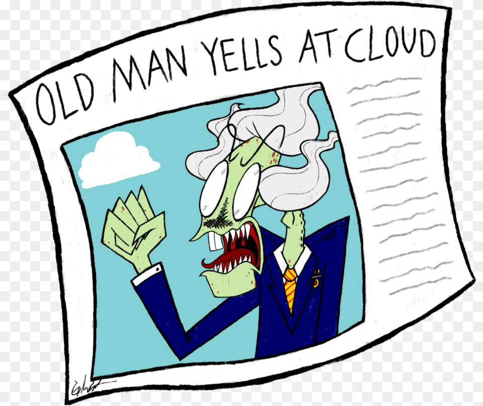 Old Man Yells At Transparent Cartoons, Book, Comics, Publication, Adult Png Image