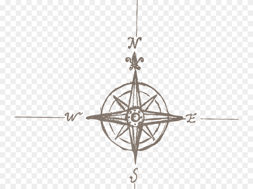 Old Map Compass, Chandelier, Lamp Free Png