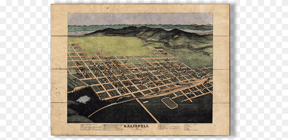 Old Maps Of Kalispell Montana, Chart, Plot, Outdoors, Water Free Png Download
