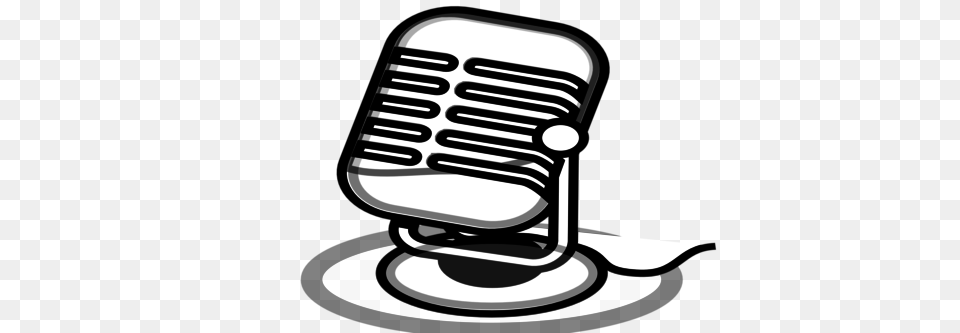 Old Microphone Coloring Pages And White Clipart Clip Art Black, Electrical Device Png