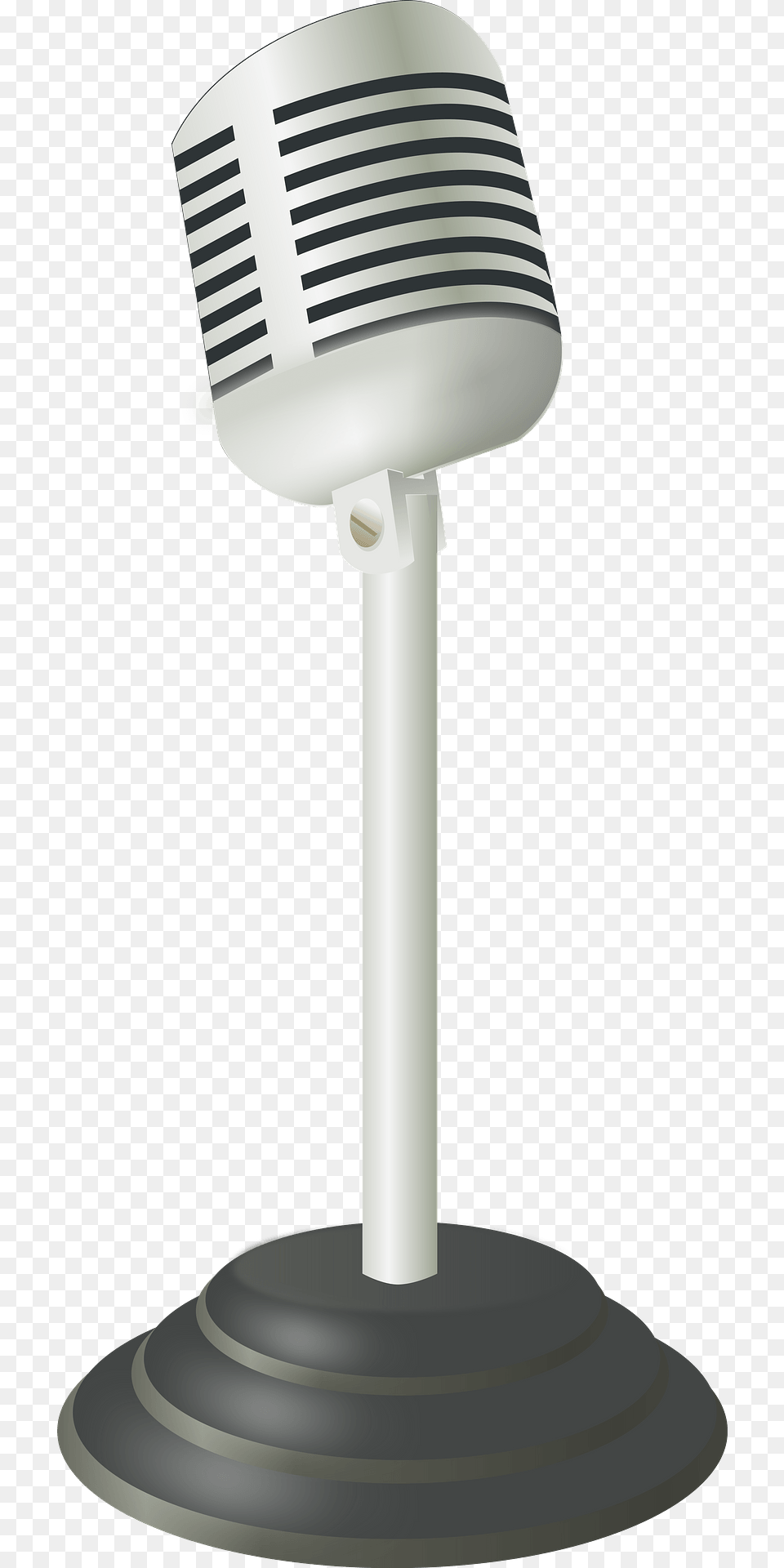 Old Microphone In Black And White Clipart, Electrical Device, Lighting Png
