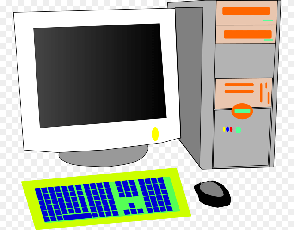 Old Monitor Crt Desktop Computer, Electronics, Pc, Computer Hardware, Computer Keyboard Free Png