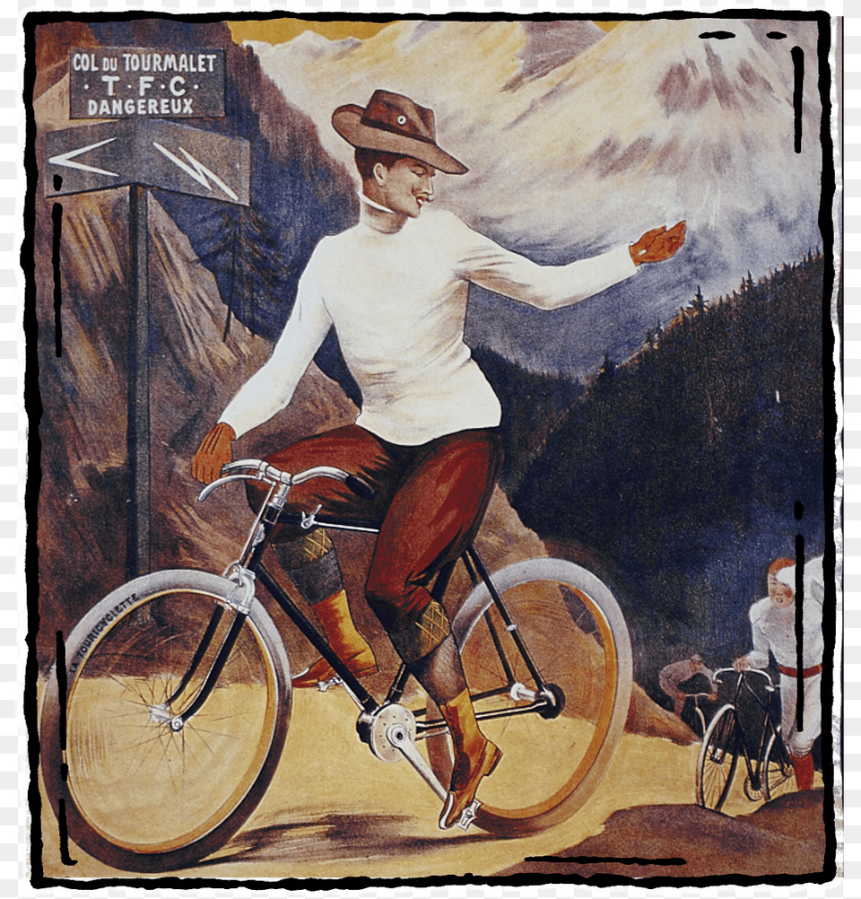 Old Mountain Bike Advertisements, Vehicle, Bicycle, Transportation, Person Png Image