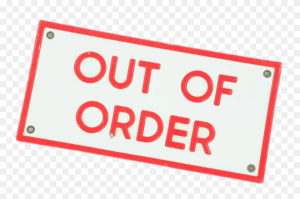 Old Out Of Order Sign, Symbol, Road Sign Free Transparent Png