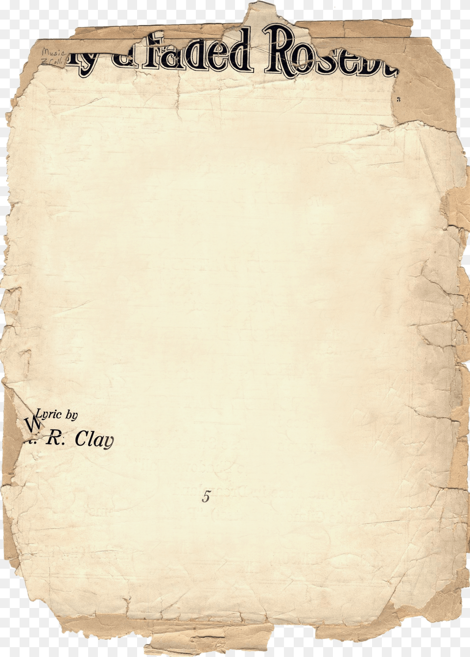 Old Paper Texture, Page, Text Free Png Download