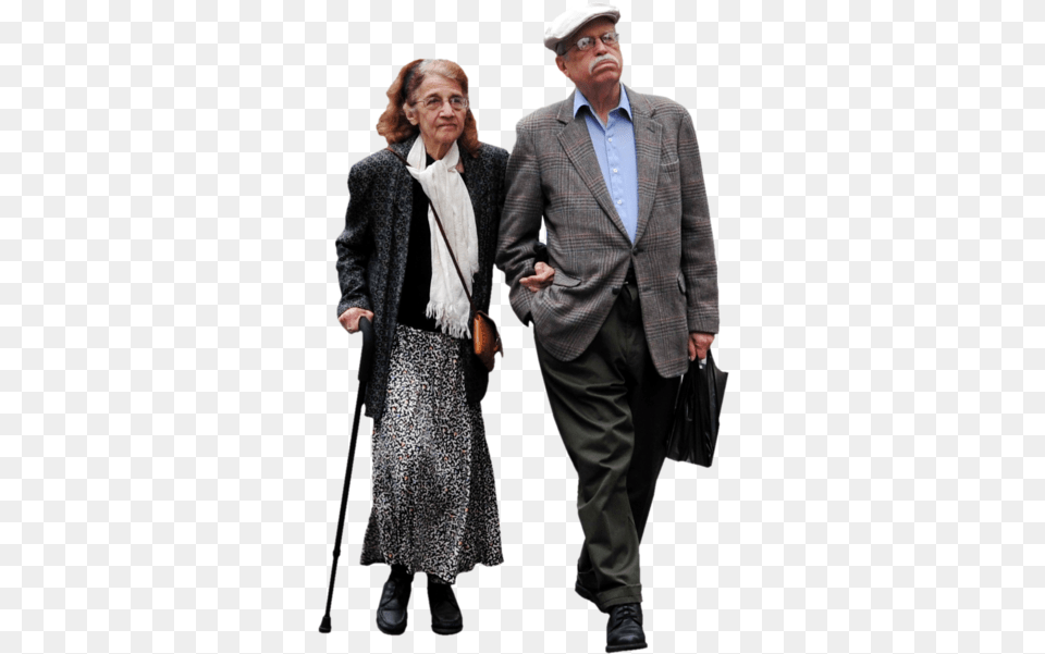 Old People Walking, Accessories, Person, Lady, Jacket Png