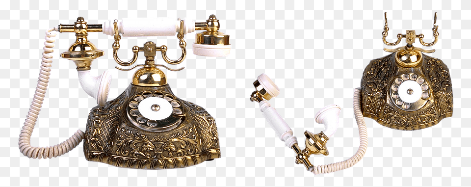 Old Phone Electronics, Bronze, Dial Telephone, Accessories Png Image