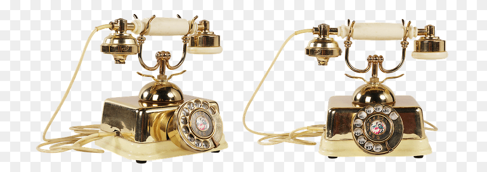 Old Phone Electronics, Dial Telephone, Bronze Free Png Download