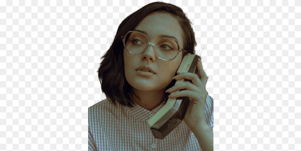 Old Phone Lady With Lady On Phone, Accessories, Person, Hand, Glasses Free Transparent Png
