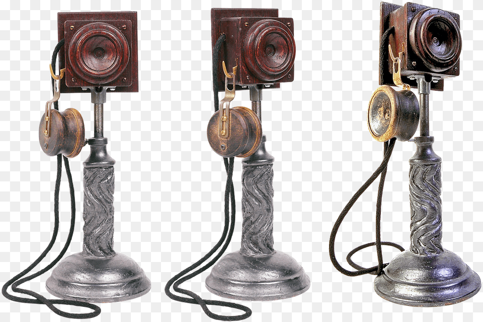 Old Phone Link Telephone Full Size Download Telephone, Bronze, Electronics, Camera, Dial Telephone Png