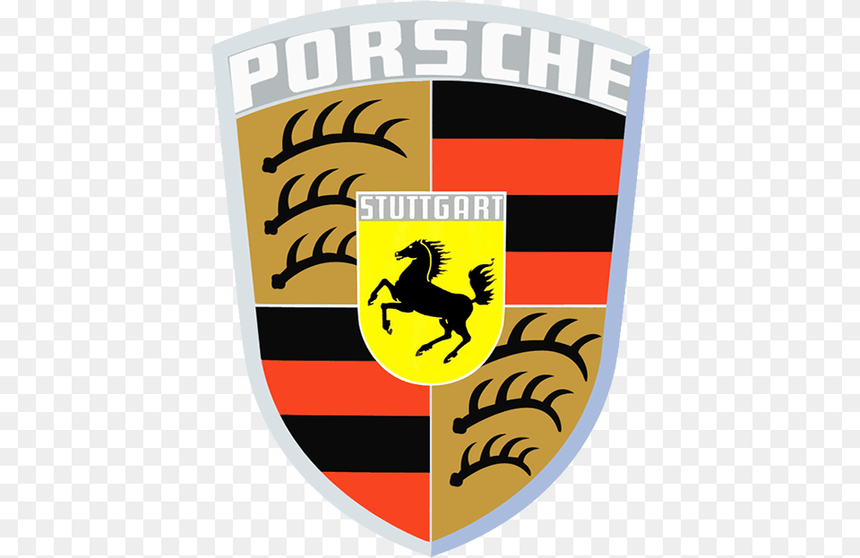 Old Porsche Logo Porsche Old Logo, Emblem, Symbol, Animal, Armor Free Transparent Png