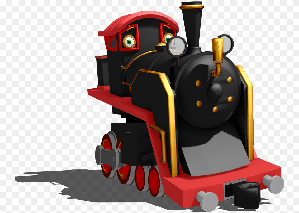 Old Puffer Pete Is The Codgerly Chief Engine Of The Railway Of Crotoonia Characters, Vehicle, Transportation, Train, Steam Engine Free Png Download