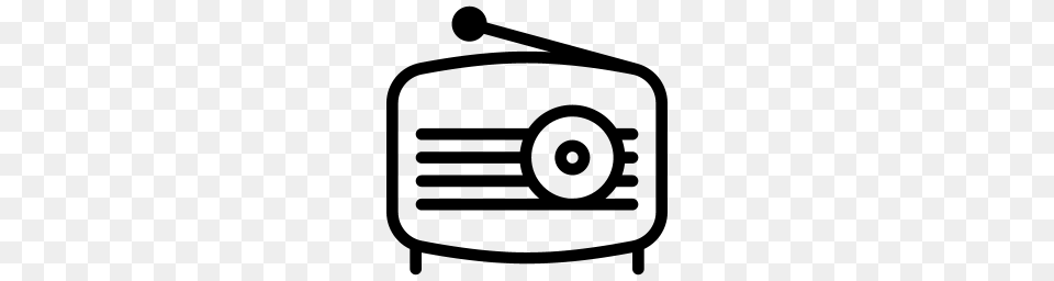 Old Radio Icon Line Iconset Iconsmind, Gray Png Image
