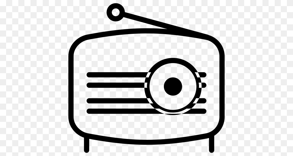 Old Radio Icon With And Vector Format For Unlimited, Gray Free Png Download