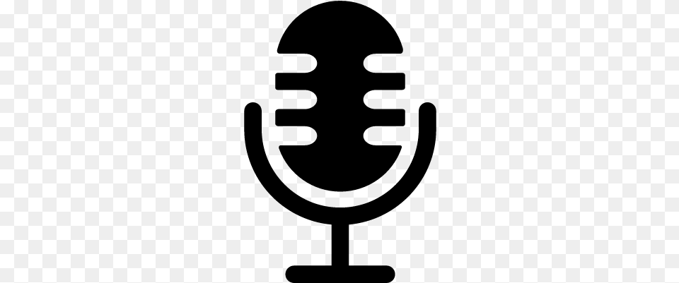 Old Radio Microphone Vector Icono Microfono Radio, Gray Free Png Download