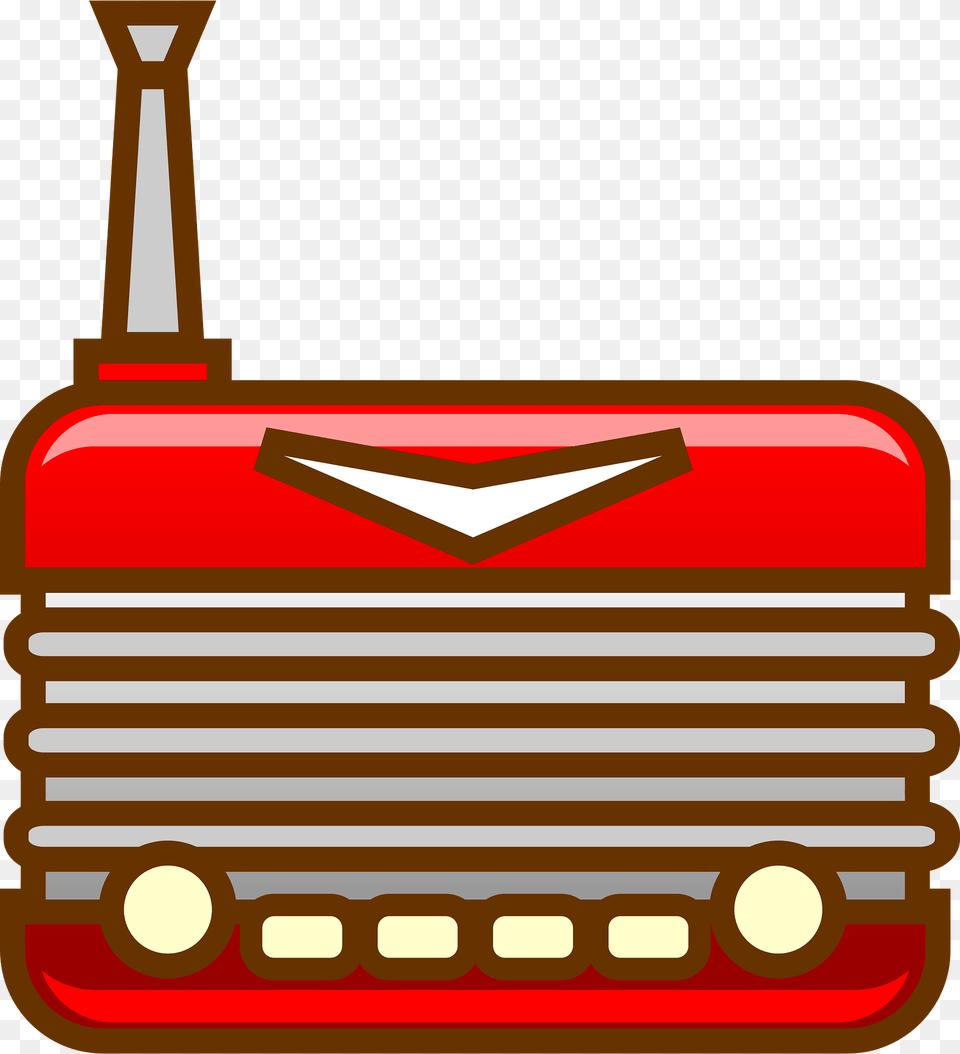 Old Red Radio Clipart, Electronics, Bulldozer, Machine, Transportation Free Png