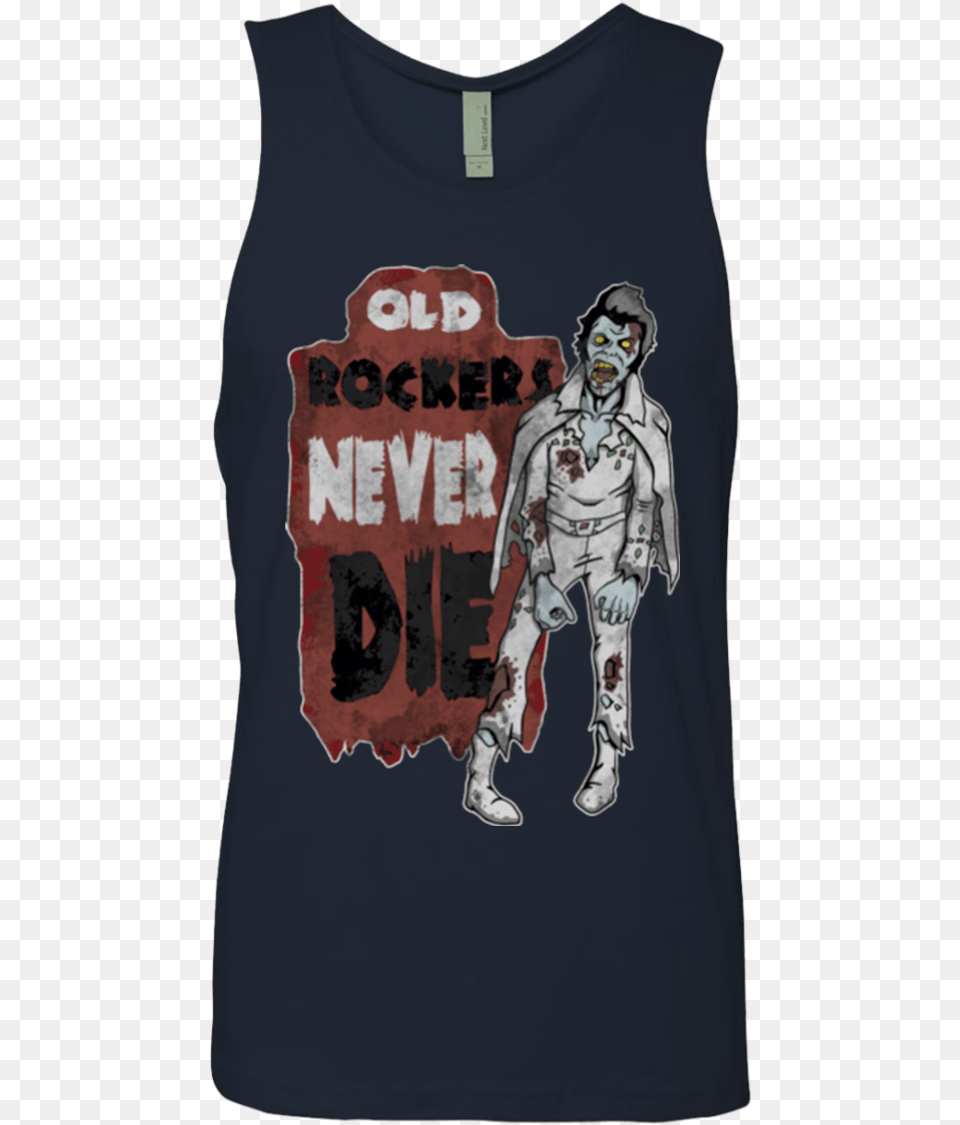 Old Rockers Never Die Men S Premium Tank Top T Shirt, Clothing, T-shirt, Adult, Male Png