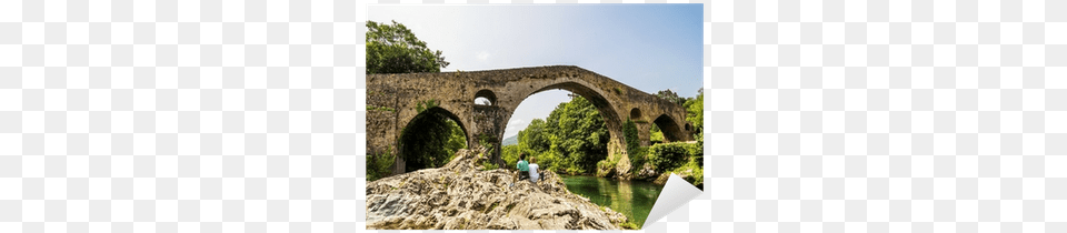 Old Roman Stone Bridge In Cangas De Onis Spain Sticker Cangas De Ons, Arch, Scenery, Outdoors, Nature Free Png
