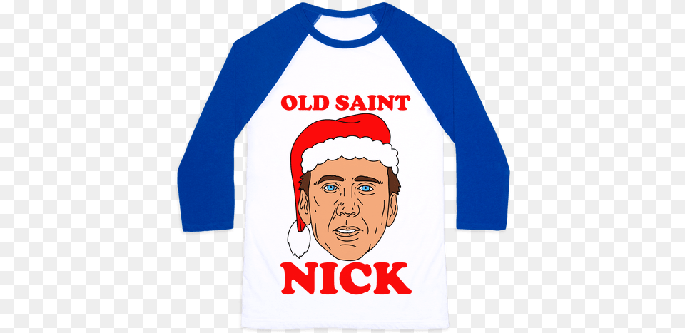 Old Saint Nick Baseball Tee Harry Potter Ravenclaw Shirts, Clothing, Long Sleeve, Shirt, Sleeve Free Png