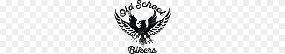 Old School Bikers Eagle Wings Inscription, Emblem, Symbol, Logo, Blackboard Free Png Download