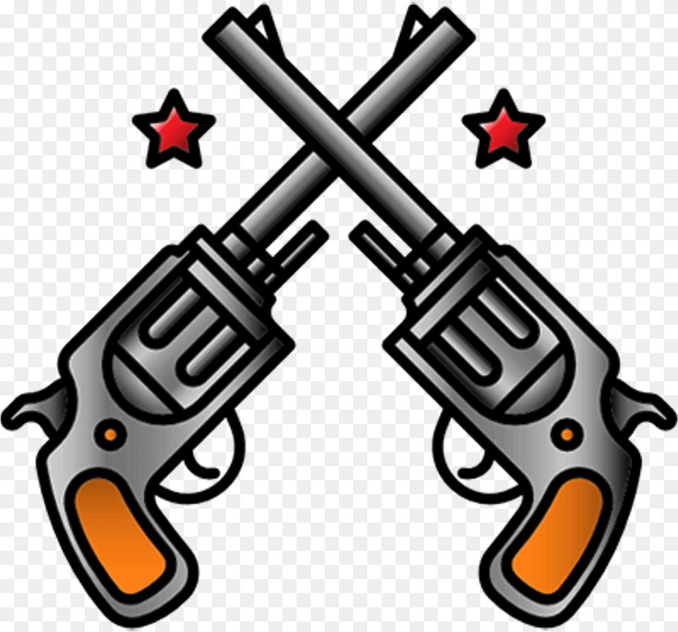 Old School Gun Cartoon, Device, Power Drill, Tool, Weapon Png Image