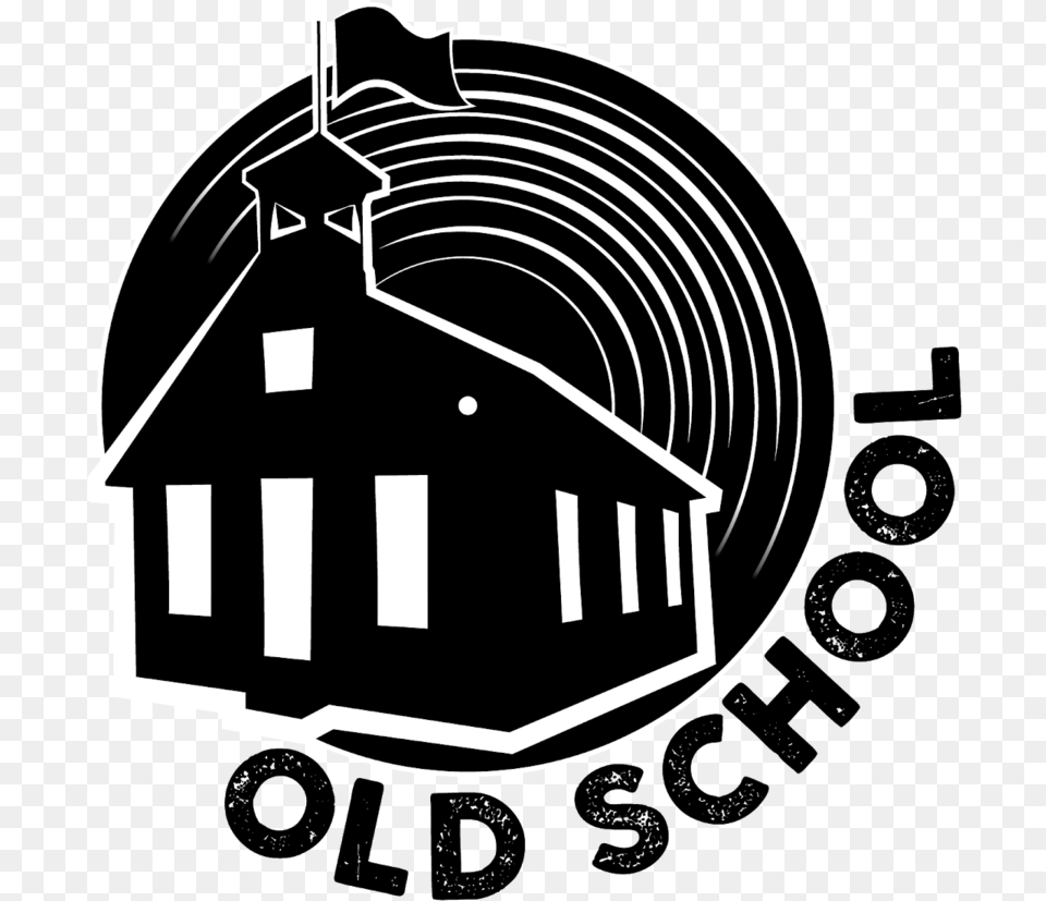 Old School Logo Final Black Illustration, Architecture, Rural, Plant, Outdoors Png Image