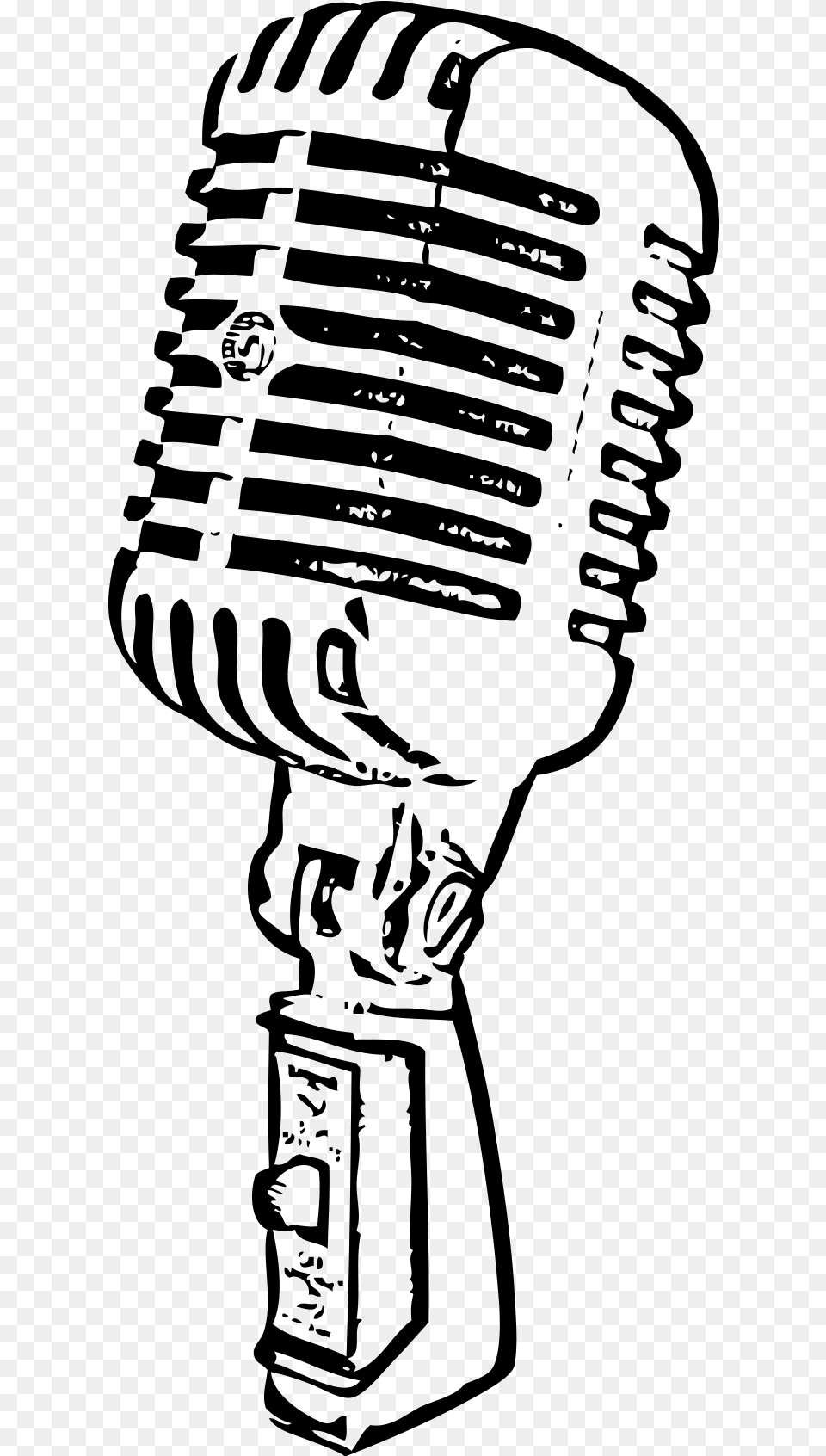 Old School Microphone Vector, Gray Free Transparent Png