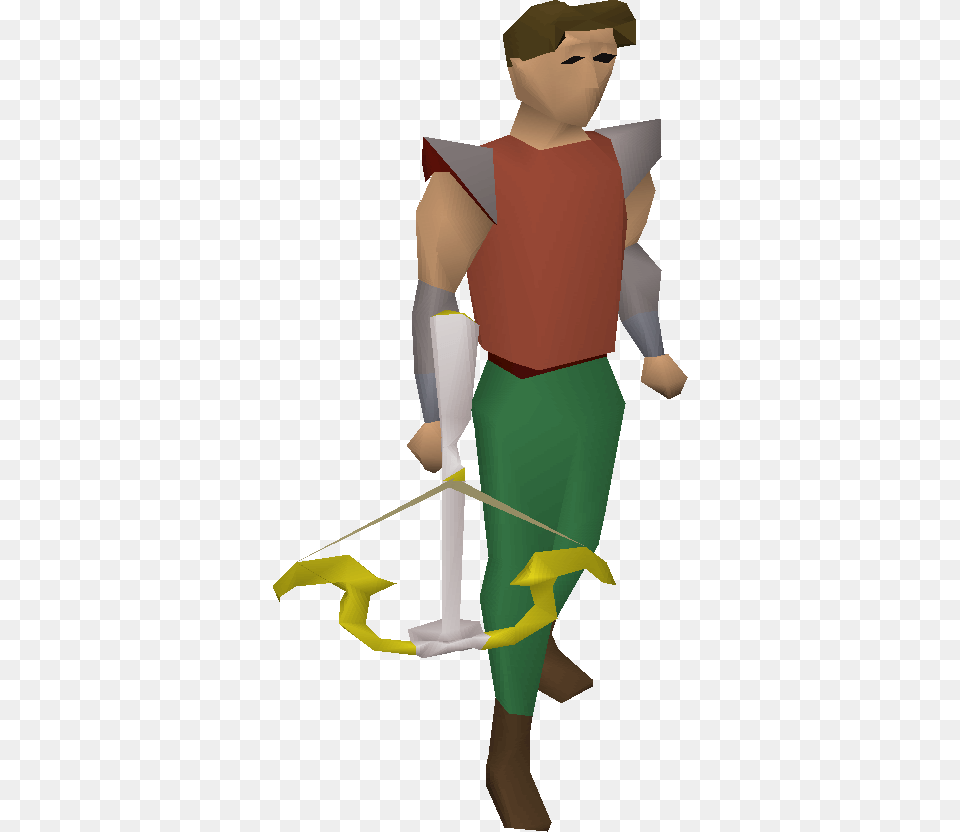 Old School Runescape Clipart Armadyl Crossbow Osrs, Person, Face, Head, Weapon Free Png