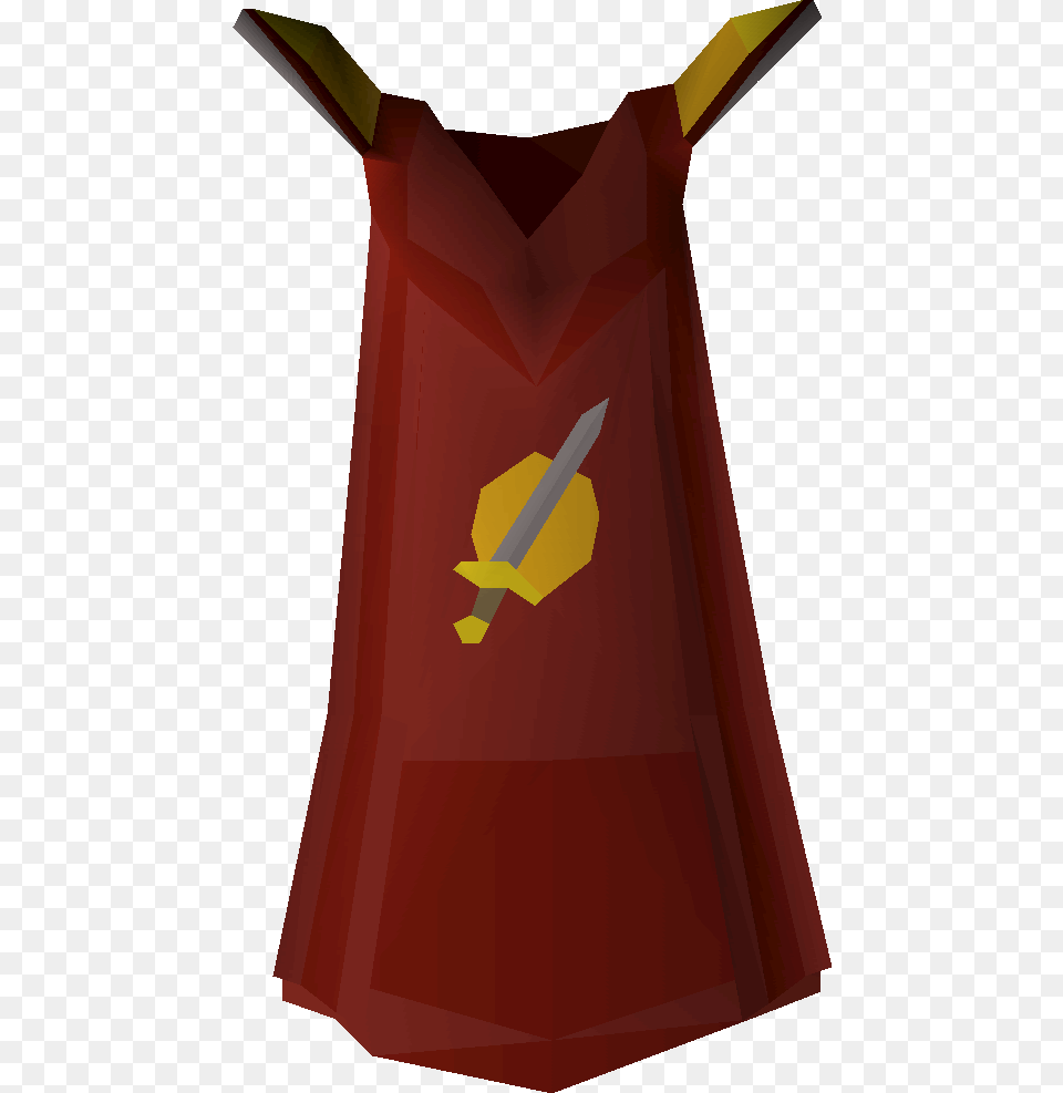 Old School Runescape Wiki Osrs Attack Cape Untrimmed, Clothing, Fashion, Formal Wear, Maroon Png