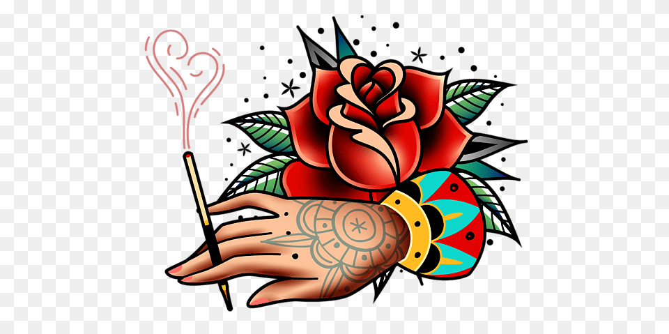 Old School Tattoo Hand Spiral Notebook For Sale, Person, Skin, Dynamite, Weapon Free Png