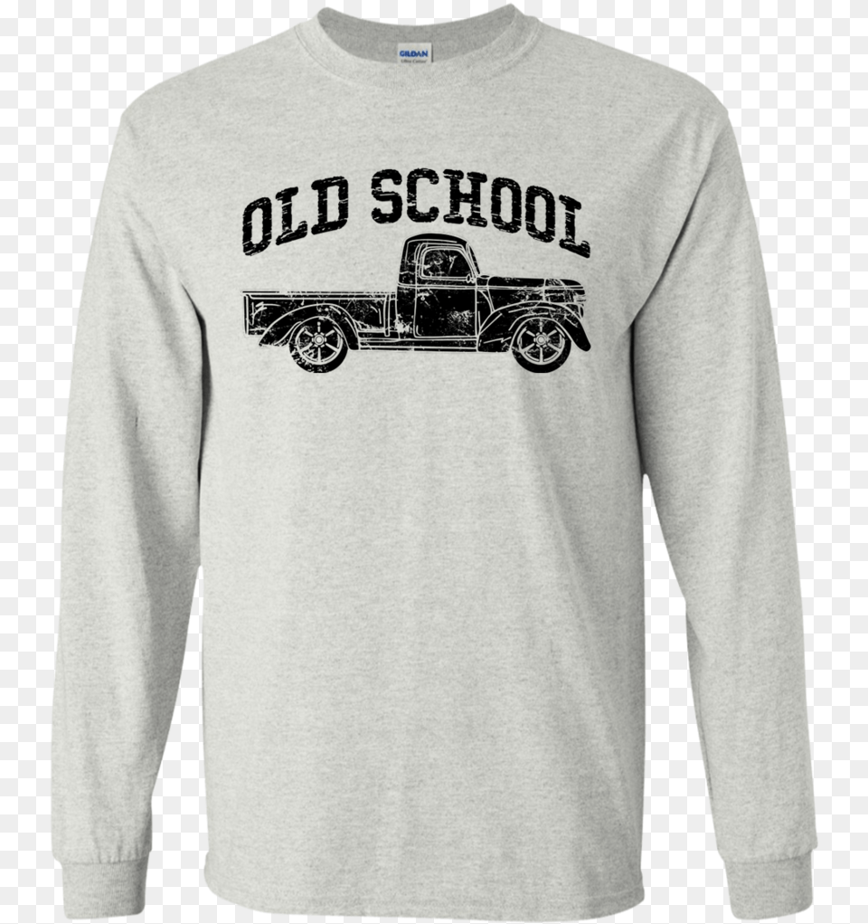 Old School Vintage Distressed Antique Truck Long Sleeve Long Sleeved T Shirt, T-shirt, Clothing, Long Sleeve, Adult Free Transparent Png