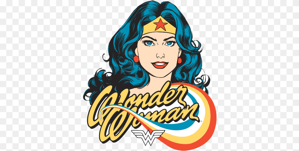Old School Wonder Woman Logo, Adult, Person, Female, Face Png