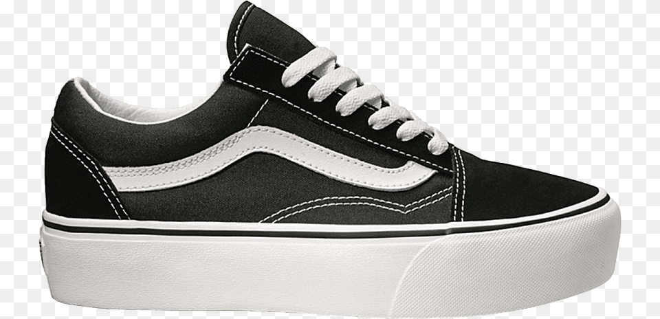 Old Skool Platform Black White Vans Old Skools Black White, Clothing, Footwear, Shoe, Sneaker Png