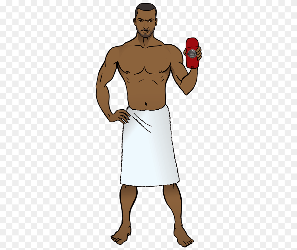 Old Spice Guy Cartoon, Adult, Male, Man, Person Png