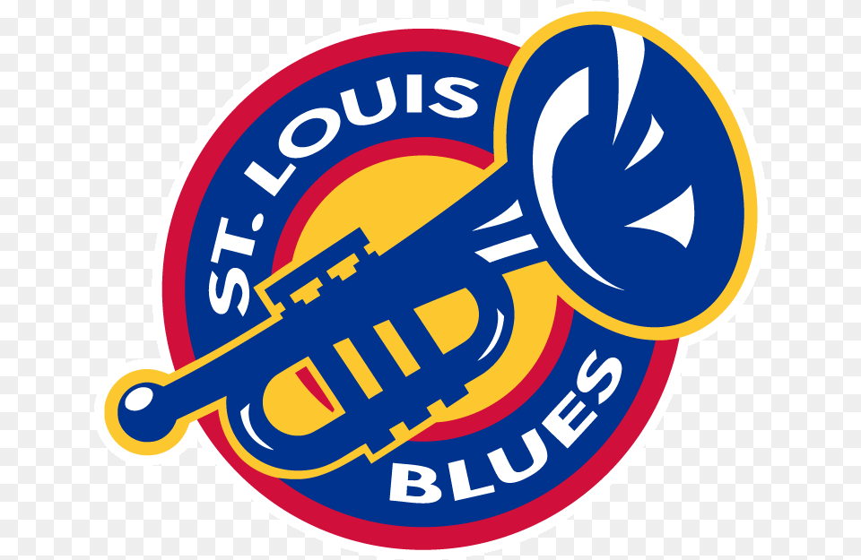 Old St Louis Blues Logo Image Stl Blues Retro Logo, Brass Section, Horn, Musical Instrument, Trumpet Free Png Download