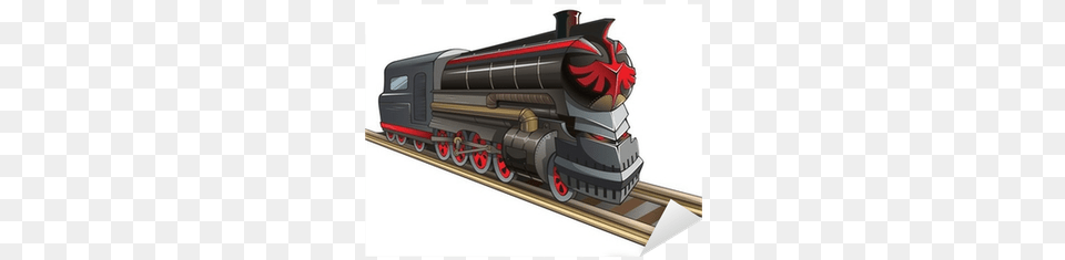 Old Steam Locomotive With Demon Eyes Vector Sticker Train, Railway, Transportation, Vehicle, Engine Free Png