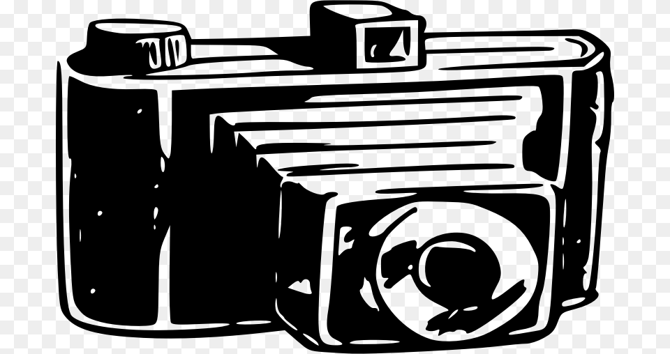 Old Style Camera Old Fashioned Camera Silhouette, Gray Free Png Download