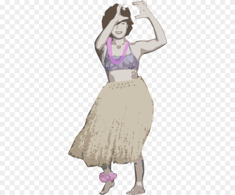 Old Style Hula Dancer A Line, Dancing, Leisure Activities, Person, Face Png