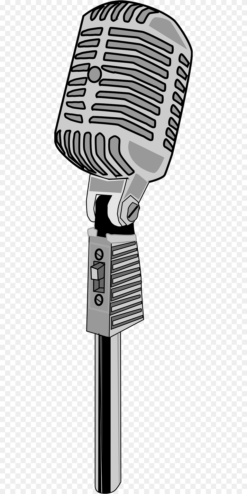 Old Style Microphone On A Stand Clipart, Electrical Device Free Png