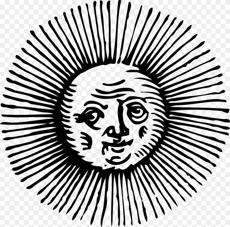 Old Sun Clipart, Silhouette Free Transparent Png